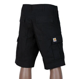 Carhartt WIP Regular Cargo Short Noir Ripstop Bermuda - Imagen 1 de 5