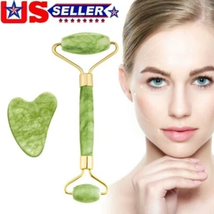 Gua Sha Board Set&Face Facial Roller Massager Anti Aging Wrinkle Beauty Therapy - Picture 1 of 15