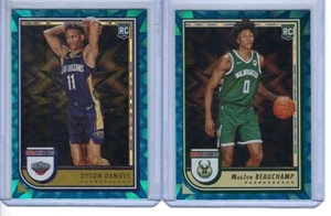 A 2-CARD LOT OF - 2022-23 Hoops TEAL EXPLOSION ROOKIES (DANIELS & BEAUCHAMP)!!! - Picture 1 of 2