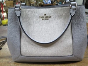 Kate Spade Lena Color block Medium Satchel Leather Bag Lavender NEW - Picture 1 of 12
