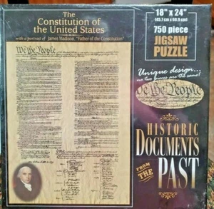 HISTORIC DOCUMENTS PAST THE CONSTITUTION OF THE UNITED STATES 750 PUZZLES NIB - Picture 1 of 9