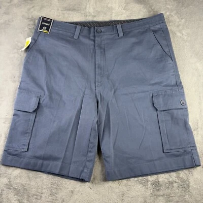 Roundtree & Yorke Shorts Men's 42 Tall Man Cargo Casuals Blue Stretch New $59 - Image 1 of 4