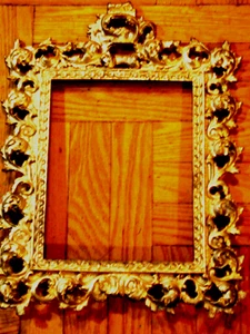 Vintage Bronze Messing Kunst Rahmen 14"x17" innen 8"x 10" Gold Tonne - Bild 1 von 8
