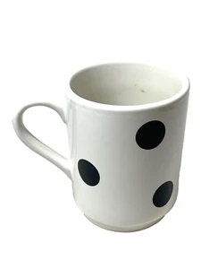 Kate Spade New York Lenox Coffee Tea Cup Mug White W/ Black Dots Replacement Cup - Picture 1 of 7