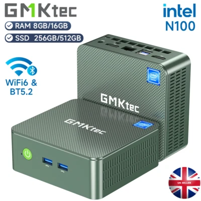 Windows 11 Pro G3 Mini PC by GMKtec w/Intel N100 - Gaming/Office/Desktop UK - Image 1 of 4