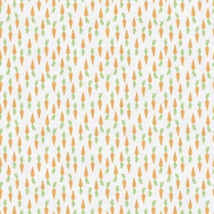 Bunny Trail - orange Karotten auf weiß - Pinsel Studio Baumwollstoffe - Bild 1 von 2