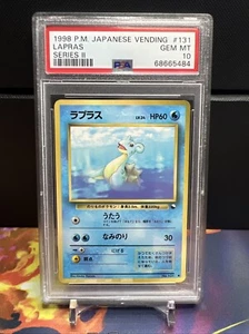 Pokemon Lapras 1998 Pokemon Japanese Vending Series 2 II #131 PSA 10 GEM MINT - Picture 1 of 2