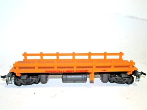 Vintage PONDEROSA LUMBER CO. #1427 LOG DUMP CAR HO Scale BACHMAN - Picture 1 of 8