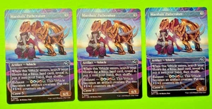MTG  Aetherdrift - Marshal's Pathcruiser - Borderless - Non-Foil - X3 - Picture 1 of 2
