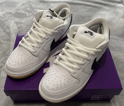 Nike SB Dunk Low Pro белые черные резинки. Размер 11. Совершенно новый!!!! - Изображение 1 из 4