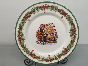 Christopher Radko Holiday Celebrations Weihnachten Lebkuchenhaus 8,5" Teller - Bild 1 von 4