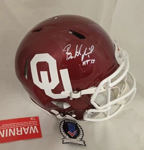 Baker Mayfield 17 HT signierter authentischer Helm FS Oklahoma Sooners Beckett Auto OU - Bild 1 von 6