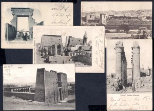 Egypt - Collection of Postcards from a 1903 Visit to Various Temple Sites - Picture 1 of 2