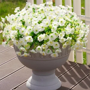 Artificial Outdoor Flowers Fake Plants for Spring Summer Decoration, 12 Bundl... - Picture 1 of 8