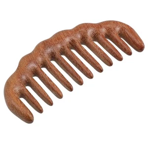 Peine Masaje Hombre y Mujer Decorativo Madera Natural Diente Ancho - Imagen 1 de 12