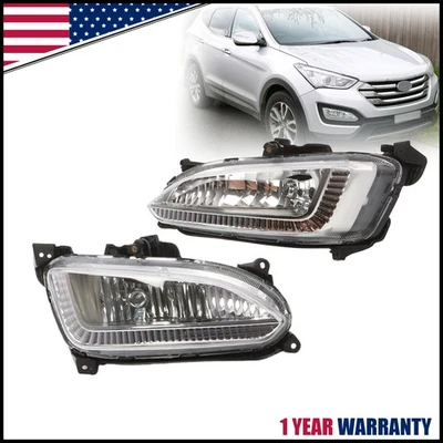 Faros antiniebla antiniebla lado pasajero y conductor para Hyundai Santa Fe 2013-2015 Foto 1 de 4