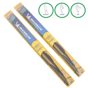 2 Michelin 16" RainForce All Weather Performance Series Wiper Blades Steel Frame - Picture 1 of 5