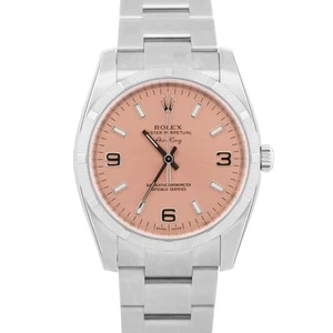 NEW STICKERED 2024 Rolex Oyster Perpetual SALMON Pink Stainless 34mm 114210 BOX - Picture 1 of 6