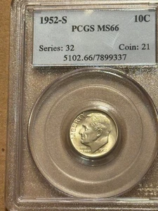 1952-S Roosevelt Dime MS66  PCGS - Picture 1 of 2