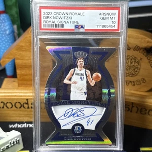 2023 CROWN ROYALE DIRK NOWITZKI ROYAL SIGNATURES AUTO DIE-CUT /49 PSA 10 POP 1 - Picture 1 of 4