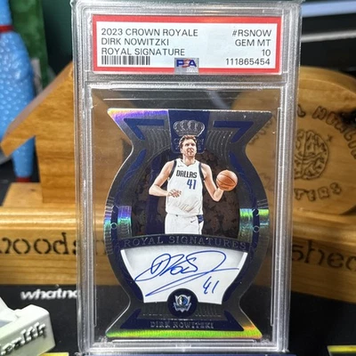 2023 CROWN ROYALE DIRK NOWITZKI ROYAL SIGNATURES AUTO DIE-CUT /49 PSA 10 POP 1 - Image 1 of 4