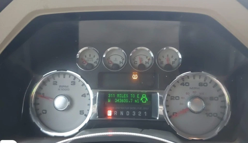 F350 Super Duty 2009-2010 equipo original velocímetro calibre grupo 343 k millas Ford Foto 1 de 4