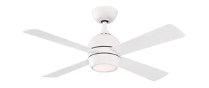 Fanimation Kwad 44" LED Indoor Ceiling Fan in Matte White with Opal Frosted - Picture 1 of 1