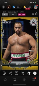 Topps Slam WWE *Digital* 2016 Base Tier 8 Gold Rush Variant - Rusev 50cc - Picture 1 of 1