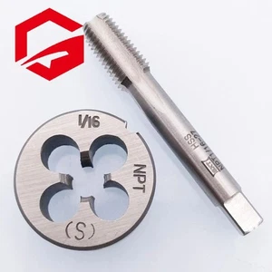 1/16-27 NPT HSS Tap And Die Set Machine Thread Tap And Round Thread Die - Picture 1 of 4