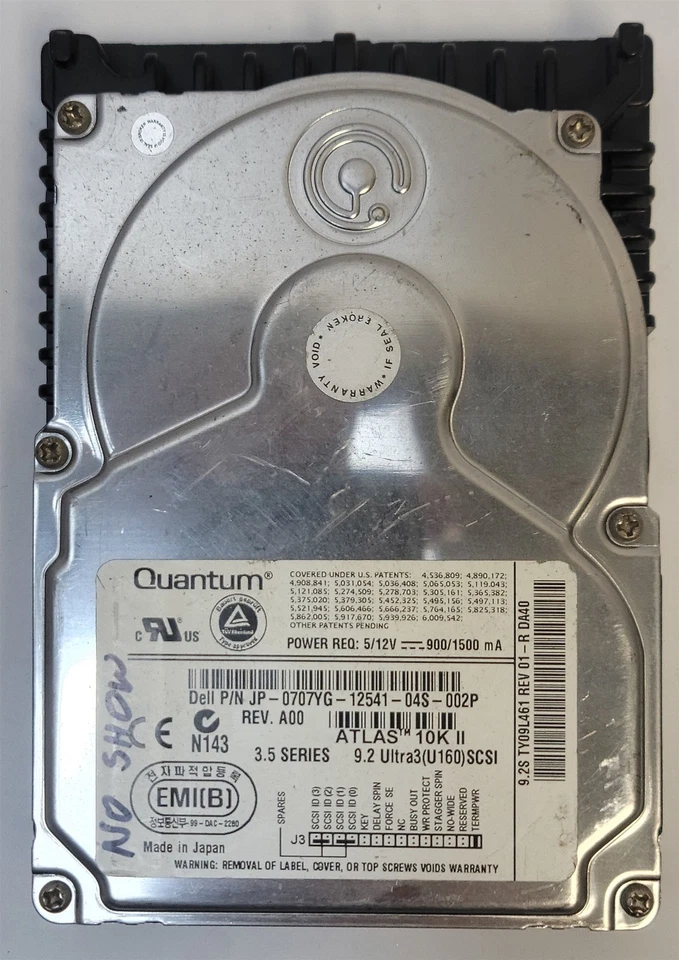 Quantum Atlas 10K II ATLAS10K2-TY092L HDD, 9 GB , Ultra3 SCSI - Tested w/pics - Image 1 of 4