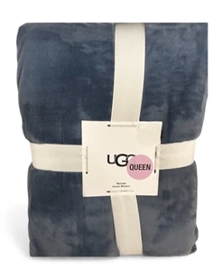 "Manta UGG Novah Blue Queen nueva con etiquetas cómoda acogedora sensación suave 92""x96""" - Imagen 1 de 3
