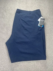 Callaway Shorts Men's 52B Golf Deep Navy Blue Opti-Dri Stretch UPF 50 Preppy New - Picture 1 of 10
