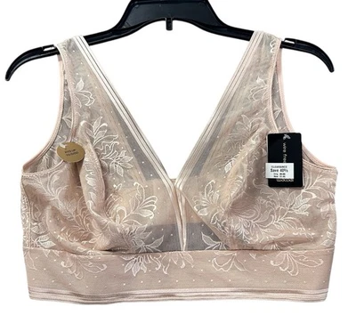 NOVO Sutiã Wacoal Efeito Rede Copo Macio Bralette Renda Sem Fio Tamanho 36 810340 Novo com etiquetas - Imagem 1 de 3