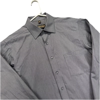 Donald J Trump Shirt Mens 16 34/35 Signature Collection Button Up Gray Non Iron - Image 1 of 4