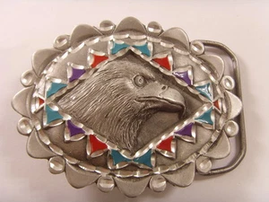 Hebilla de cinturón vintage Western America EE. UU. gran busto de águila americana 46625 - Imagen 1 de 3