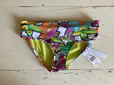 NWT Bleu Rod Beattie Colorful Floral sarong bikini bottoms SZ 4 - Image 1 of 4