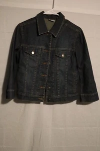 Halogen Denim Jeansjacke Größe M Dark Wash Y2K Classic - Bild 1 von 5