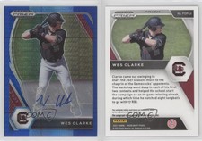 2021 Panini Prizm Draft Picks Hyper Blue and Carolina Wes Clarke #PDP40 Auto