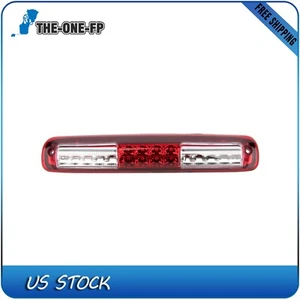 Tercera luz de freno para GMC Sierra 1500 1999-2006 carcasa cromada lente roja transparente - Imagen 1 de 13