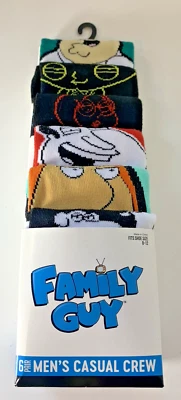 Family Guy 6 pares de calcetines informales (nuevos) Foto 1 de 3