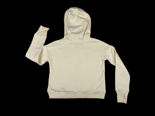 OFF WHITE Felpa donna con cappuccio nuova 90 gradi by Reflex taglia XS avorio manica lunga