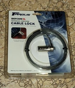 Bloqueo de cable para computadora portátil TARGUS Defcon CL 6 ft bloqueo combinado - Imagen 1 de 1
