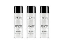3 pz JVONE MILANO Soak-Off Remover Solvente smalto semipermanente unghie 125 ml