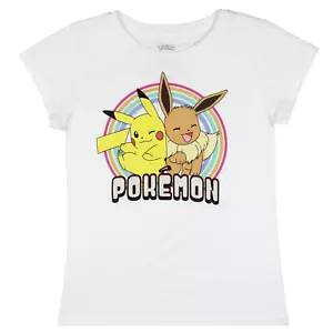 Pokemon ☆ Camiseta Pikachu y Eevee para niñas ☆ (niñas pequeñas y grandes) XS-XL - Imagen 1 de 4