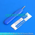 Scalpel Handle # 5 with Blue Color 10 Surgical Blade # 12 Dental Instruments