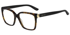 Jimmy Choo Women's Dark Havana Square Eyeglass Frame JC227 0086 00 Made In Italy - Picture 1 of 3