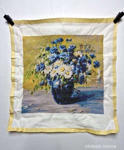 Kustom Krafts Blooms of Blue Handmade Finished Cross Stitch 15 x 15" Unframed - Picture 1 of 13