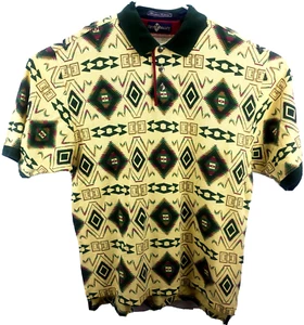 Rift Valley Men's Polo Shirt Size XL S/S Button Adventure Knitwear Saratoga Inn - Picture 1 of 10
