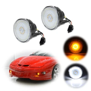 Clear Front Fender Turn Signal w/ Amber LED Light for 1998-2002 Pontiac Firebird - Foto 1 di 11
