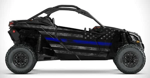 American Blue Line Graphic Kit Wraps sticker Off Road Decal Can Am Maverick X3 - Foto 1 di 5